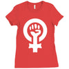 feminist human rights justice activist Ladies Fitted T-Shirt