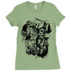 skull pirate Ladies Fitted T-Shirt