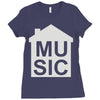 house music Ladies Fitted T-Shirt