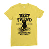 Best Friend Pug Ladies Fitted T-Shirt