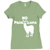 no prob llama funny llama Ladies Fitted T-Shirt