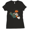 the falling italian Ladies Fitted T-Shirt