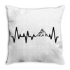 Heart Beats Mountain Throw Pillow