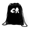 ca cartoon hands Drawstring Bags