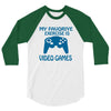my favorite exercise is video games 3/4 Sleeve Shirt
