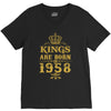 kings are born in 1958 V-Neck Tee