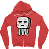minecraft ghast drawing Zipper Hoodie