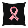 breast cancer ribbon survivor pocket Throw Pillow