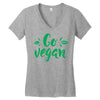go vegan Women's V-Neck T-Shirt