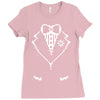 pixel tuxedo Ladies Fitted T-Shirt