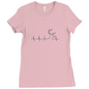 hunting heartbeat Ladies Fitted T-Shirt