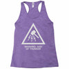warning god of thunder Racerback Tank