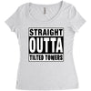 straight outta tilted towers Women's Triblend Scoop T-shirt