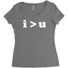 i  u i am greater than you Women's Triblend Scoop T-shirt