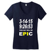 pi day 2015 pie math Women's V-Neck T-Shirt