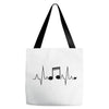 Heart Rhythm Music Tote Bags