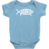 darwin'   fish Baby Bodysuit
