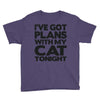 plans with my cats tonight Youth Tee