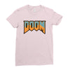 Wtf Doom Black Stroke Ladies Fitted T-Shirt