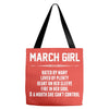 March Girl Hated By Many Tote Bags