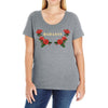 badassy with roses Ladies Curvy T-Shirt