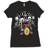 skull biker Ladies Fitted T-Shirt