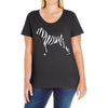 zebra pattern Ladies Curvy T-Shirt