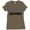 my name is awesome Ladies Fitted T-Shirt