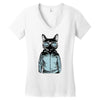 cool cat Women's V-Neck T-Shirt