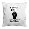introverts unite separately in your own homes Throw Pillow
