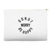 donut worry be happy Accessory Pouches