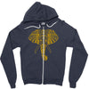 tribal print elephant geometric gold animals cool Zipper Hoodie