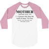 mother defined mothers day 3/4 Sleeve Shirt