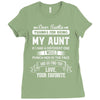 Dear Auntie, Thanks For Being My Aunt Ladies Fitted T-Shirt