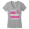 all this girl cares about is soccer and like maybe 3 people Women's V-Neck T-Shirt