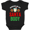 working on my santa body Baby Bodysuit