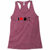 i love house music t shirt edm club wear rave electro party progressiv Racerback Tank