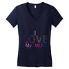 i love my mum colorful Women's V-Neck T-Shirt