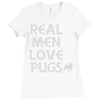 real men love pugs Ladies Fitted T-Shirt