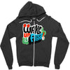wake up and fight Zipper Hoodie