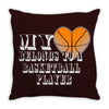 my heart basketball Throw Pillow