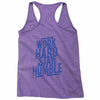 Work Hard, Stay Humble Racerback Tank