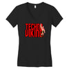 funny techno viking 3, ideal birthday present or gift Women's V-Neck T-Shirt