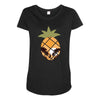 Tropical Pineapple Maternity Scoop Neck T-shirt