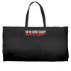 i'm in good shape round is a shape! funny Weekender Totes