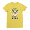 angel pug [converted] Ladies Fitted T-Shirt