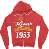kings are born in 1953 Zipper Hoodie
