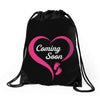 Coming Soon Baby Girl Drawstring Bags
