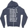 reindeer names Zipper Hoodie