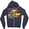 dinosaur in newyork Zipper Hoodie